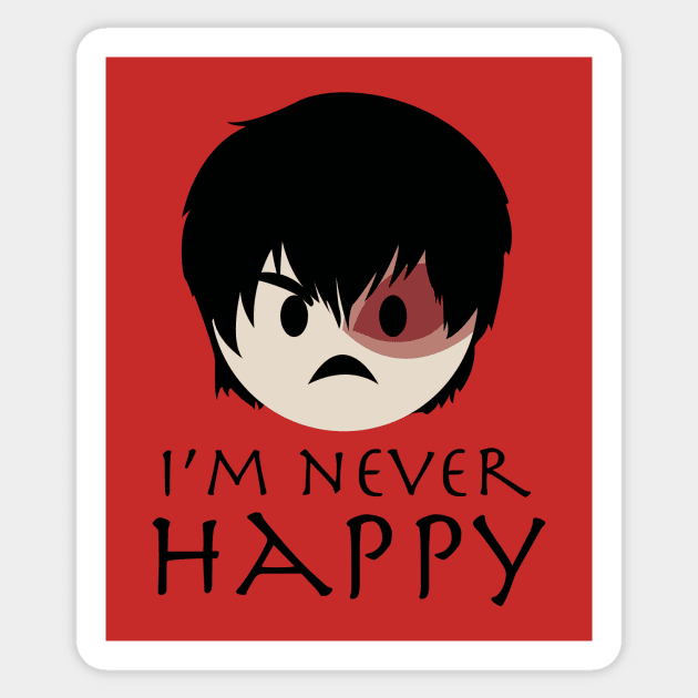 Prince Zuko Angry Emoji 3 "I'm Never Happy" Sticker by Prince_Tumi_1